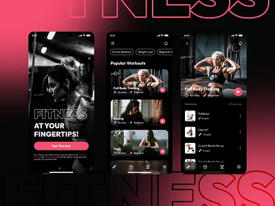Fitness App Design concept figma product design ui user interface design