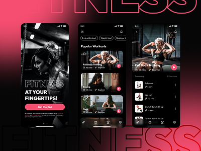 Fitness App Design concept figma product design ui user interface design