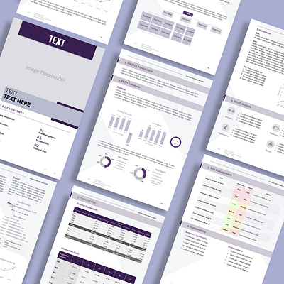 Violet Grey Formal Business Plan Report Handout Document business plan canva design editable report google slides handout document microsoft presentation pdf presentation report