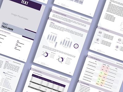 Violet Grey Formal Business Plan Report Handout Document business plan canva design editable report google slides handout document microsoft presentation pdf presentation report