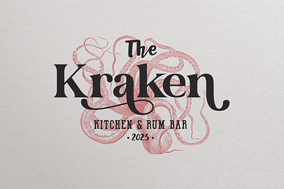 Brand Design: The Kraken brand design branding design graphic design illustration logo typography vector