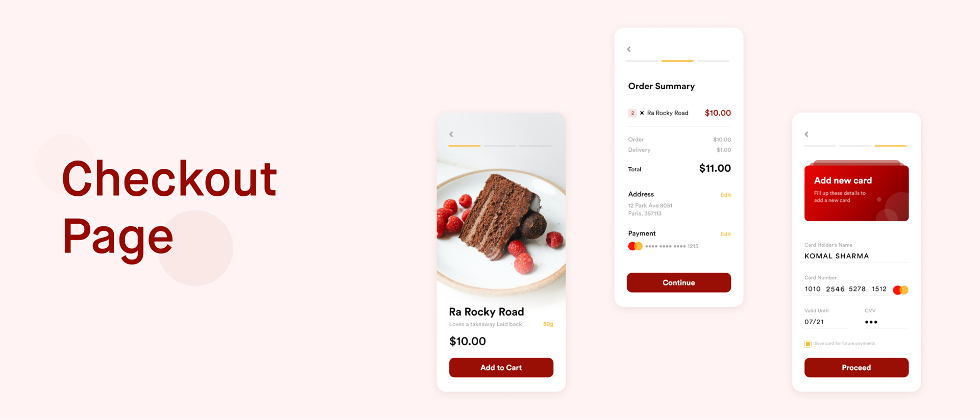 Checkout Page adobe xd app checkout page design figma interaction design ui ux visual design