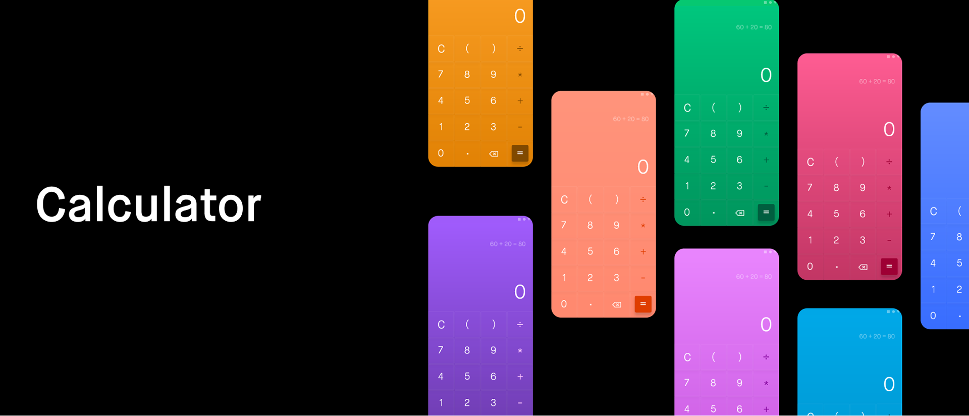 Calculator adobe xd app calculator design figma interaction design ui ux visual design