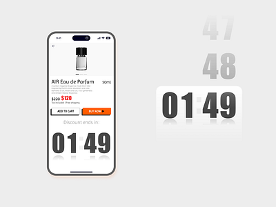 Countdown Timer – Daily UI #014 014 14 app clock countdown daily ui dailyui design mobile parfume perfume product sale timer ui ux