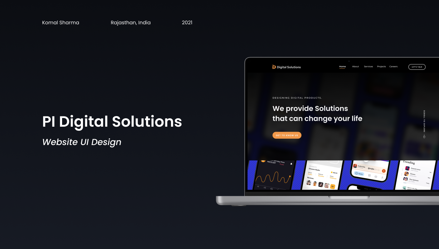 Website Design: PI Digital Solutions adobe xd design figma homepage design it company design ui ux visual design web design website design