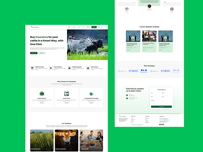 Insurance Company Landing Page design figma illustration landing page ui uiux user interface web design website design