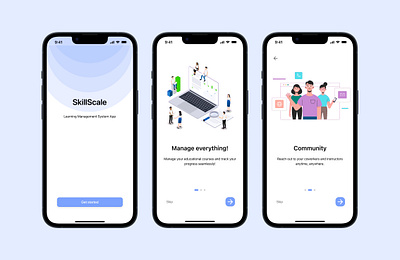 Animated onboarding screens - skillscale animation app branding design digitalart graphic design illustration logo minimal motion graphics product design ui