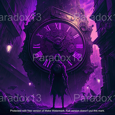 The End Of Time apocalyptic clock dead death design illustration neon nuclear purple steampunk survival the end time time travel watch