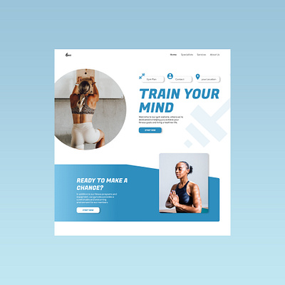 6FIT WEBSITE DESIGN blue branding design fitness graphic design gym landingpage sport ui website