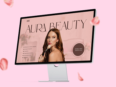 Landing page for a beauty salon 3d animation app beauty branding design graphic design illustration landing page logo motion graphics typography ui ux vector web design web site