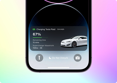 Tesla Charging Widget app design ios widget product design ui