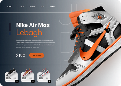 Nike Landing Page 3d animation app branding design graphic design illustration logo motion graphics nike typography ui ux vector