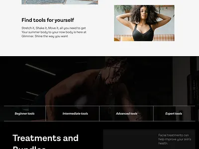 Glimmer landing page make up ui ui design ux web design web site