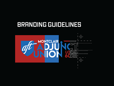 Montclair Adjunct Union Local 6025 Branding Guidelines branding branding guide design graphic design illustrator logo primary logo secondary logo