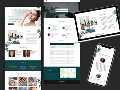 One page website for a beauty salon branding design graphic design site ui ux web web design website