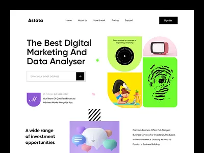 Marketing Agency Web Header clean header hero area hero header hero image hero section home page landing page design landingpage ui ui design ux web web design website website design
