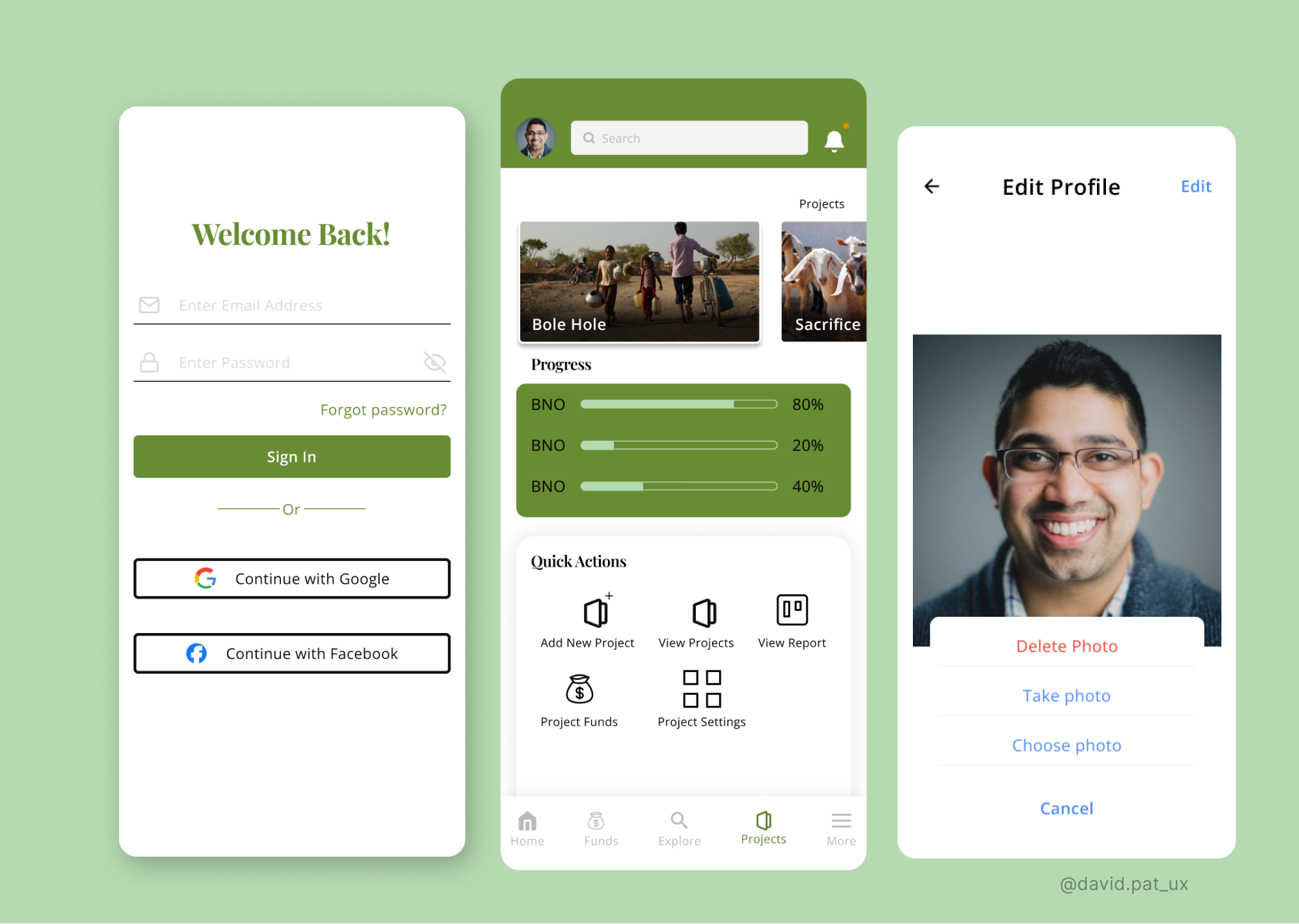 Example of Mobile App User Interface Design