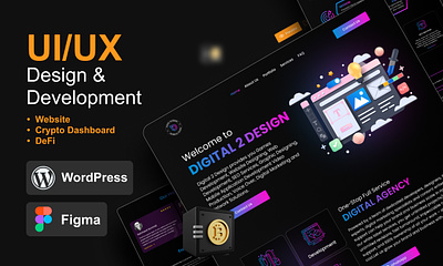 Ui/Ux design (digital to design) graphic design ui web3 website design
