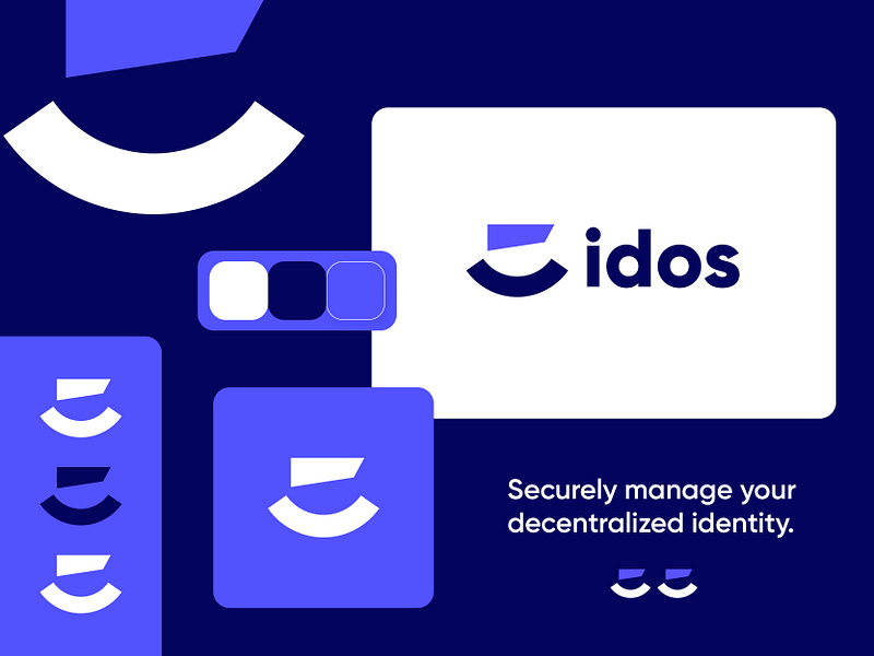 Idos - Secure Web 3.0 identity management with blockchain artificial intelligence blockchain branding dapp decentralized defi digital identities encrypted gpt 3 identity management logo design metaverse popular logo saas security software tech technology web 3 web logo