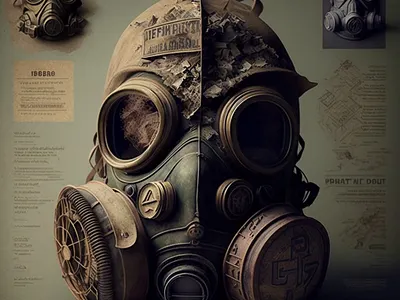 Homemade Gas Mask design graphic design illustration