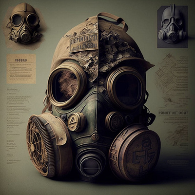 Homemade Gas Mask design graphic design illustration