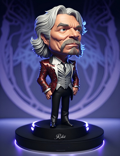 Richard Branson 3D 3d character design graphic design illustration person vector