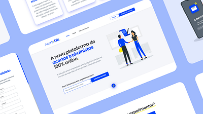 AcertoOK - Web Design for Labor Settlement Platform branding design ui ux