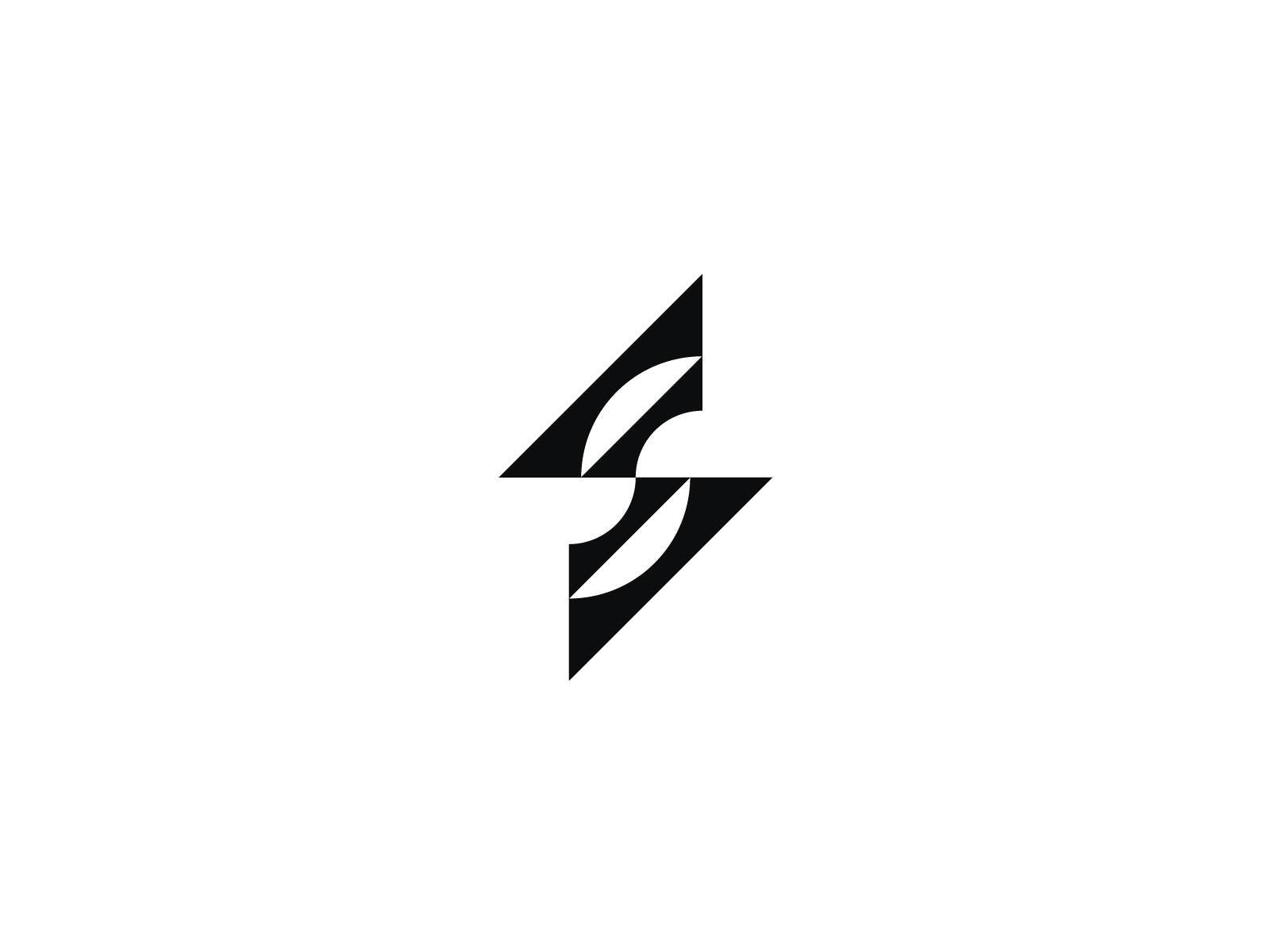S+bolt bolt branding design geometric logo s vector