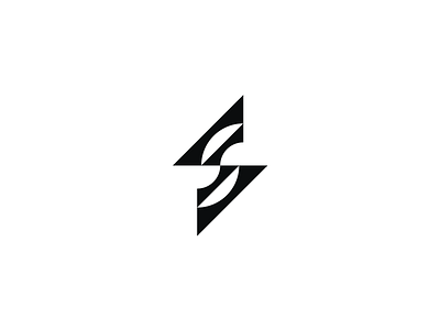 S+bolt bolt branding design geometric logo s vector