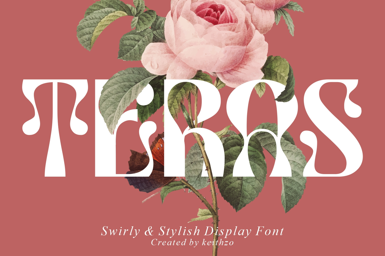 TERAS - DISPLAY FONT branding branding font business font craft font cricut font display font elegant font font font design modern font retro font type type design typeface typography vintage font