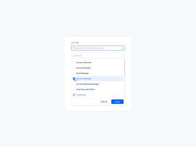 Dropdown component design ui ux