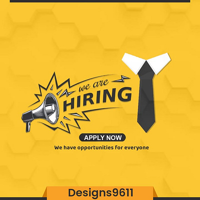 Hiring Poster Design branding company design graphic design hiring illustration poster