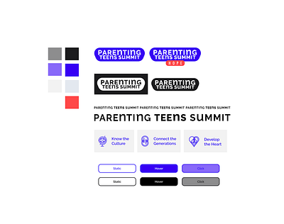 Brand, UI, Identity - Parenting Teens Summit branding design graphic design identity logo ui ux vector