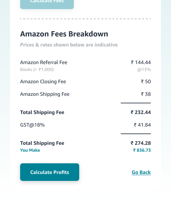 Amazon Seller Fee Calculator Concept by Harsh Singh on Dribbble