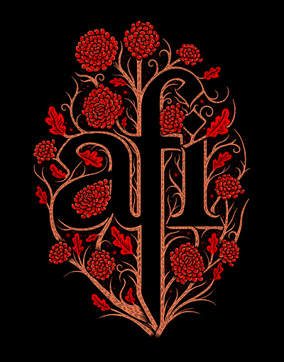 STS a fire inside afi art drawing floral illustration pattern sing the sorrow