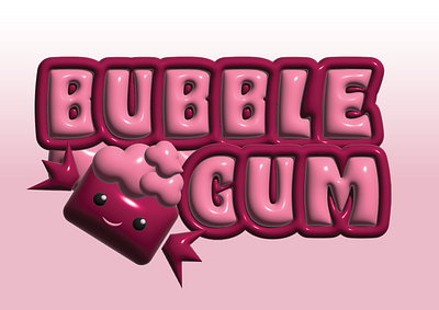 Bubble Gum Logo Design branding character graphic design illustration