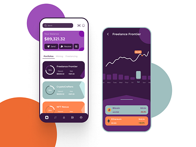Crypto-Multi-Crypto Wallet app app design apps banking bitcoin clean coinbase crypto cryptocurrency currency digital wallet e wallet ethereum graphics investment mining mobile nft ui wallet