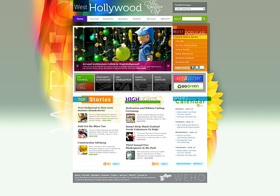 City of West Hollywood branding ui ux website