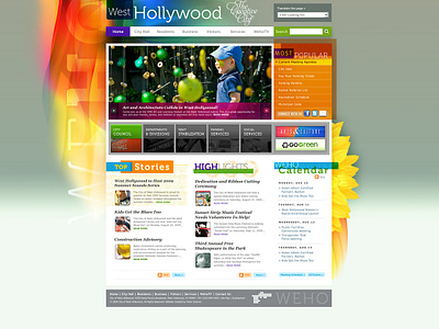 City of West Hollywood branding ui ux website
