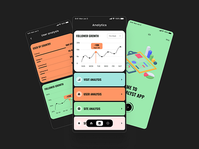 Social Analytics Landing Page analytic app build dark design designdrug graph instagram landing landing page social stats ui ux watchmegrow web website