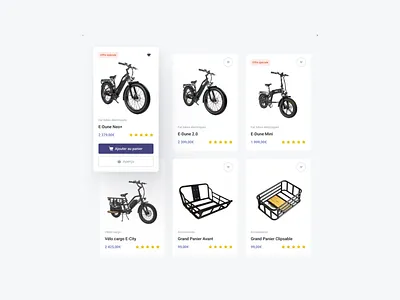 Product cards design ui ux