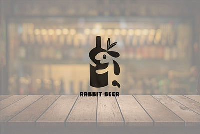 RABBIT BEER Logo brand identity branding design graphic design illustration logo logo design typography vector