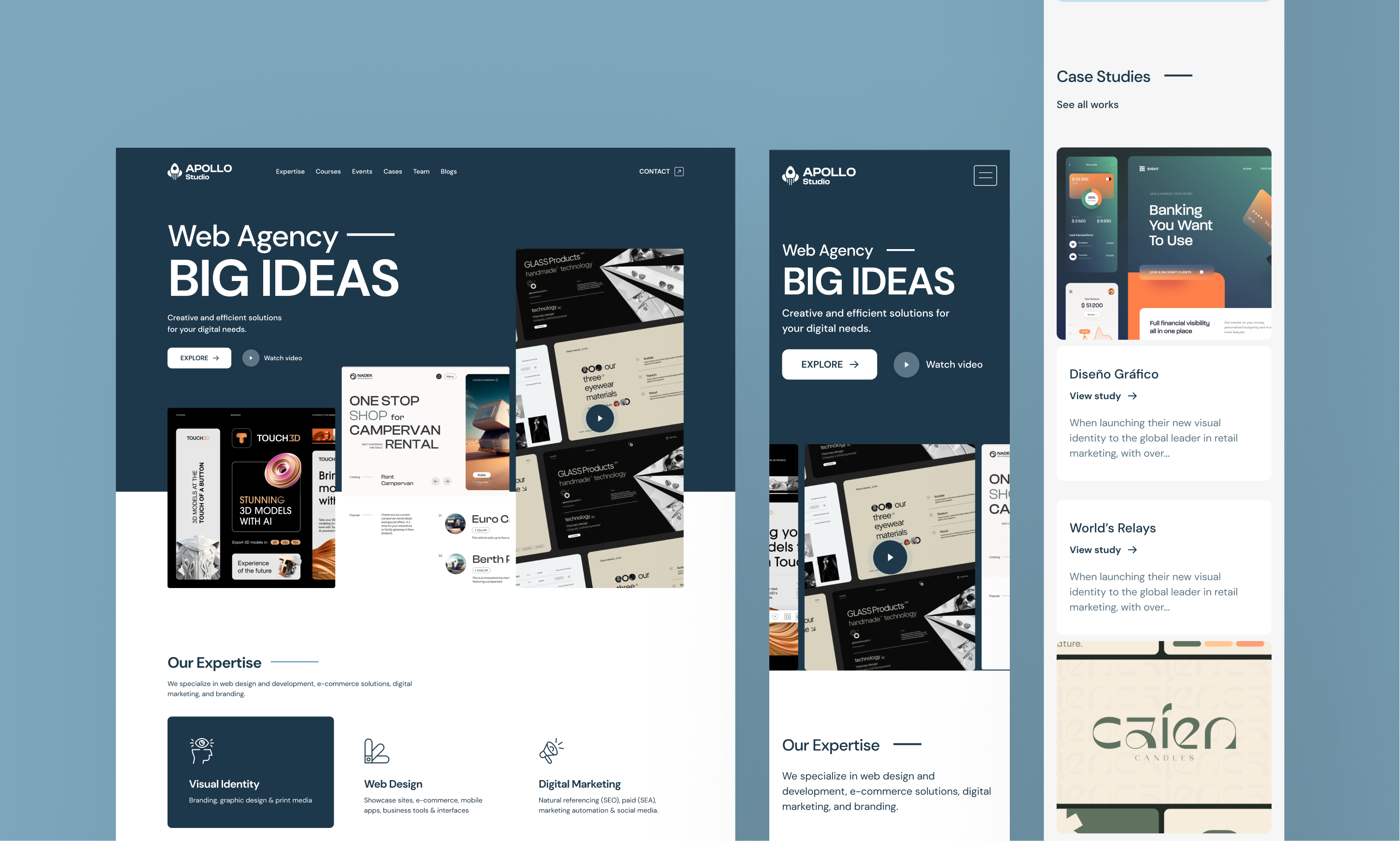 Example of Modern And Responsive Website Design