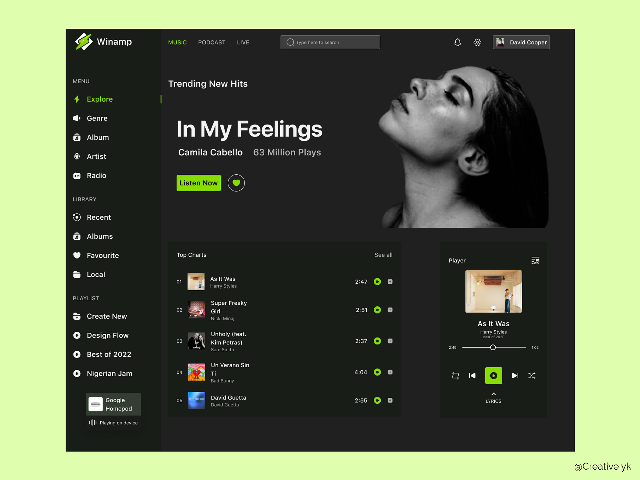 Winamp Redesign by Samuel Nwokolo on Dribbble