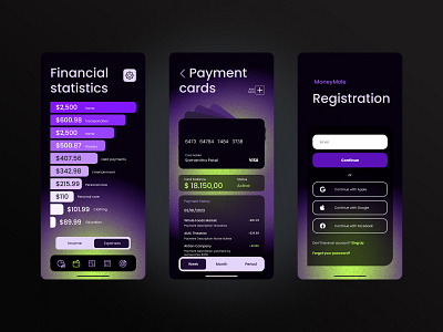Mobile application for personal finance app concept design finance mobile ui