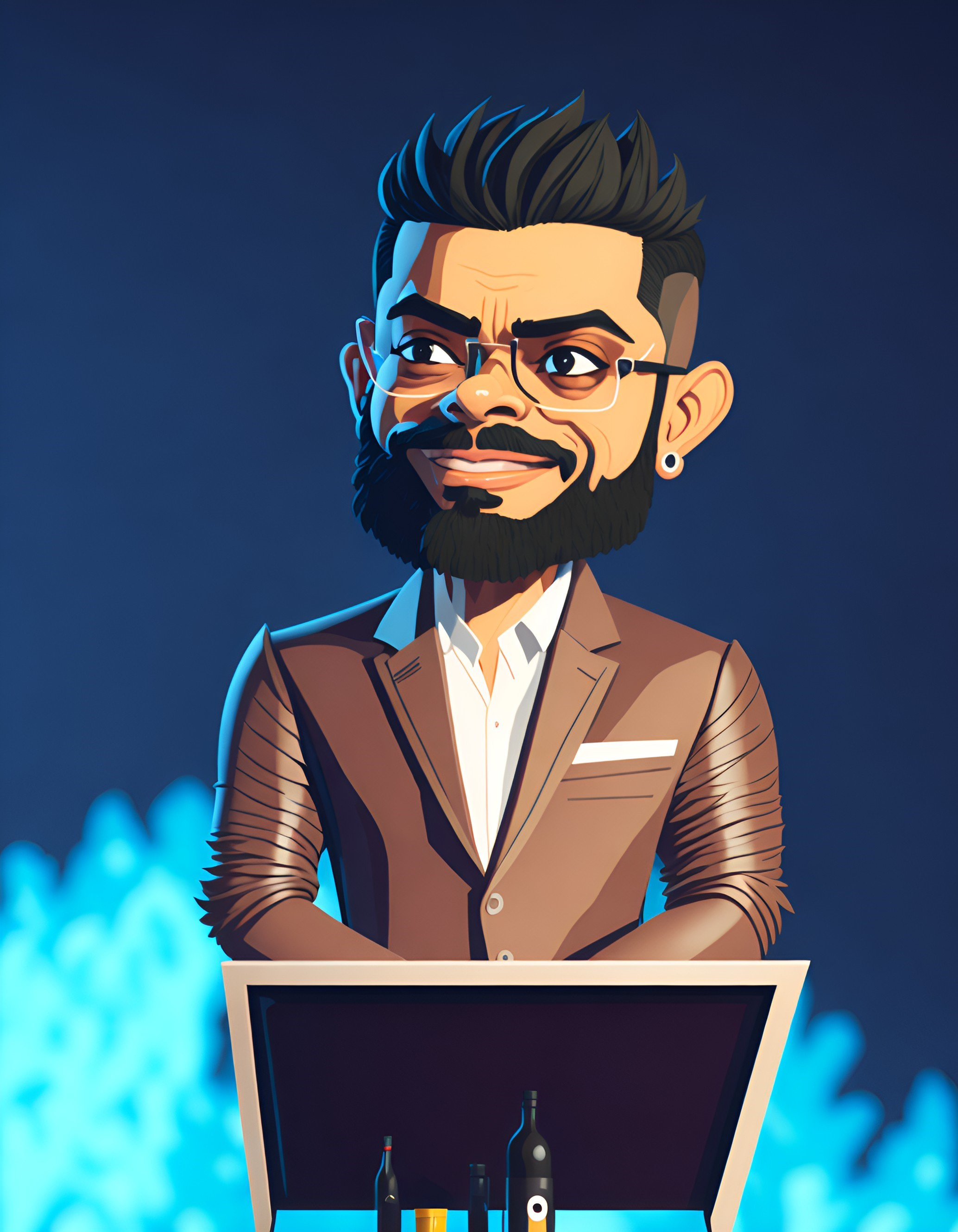 Virat Kohli Illustration 3d character design graphic design illustration person vector