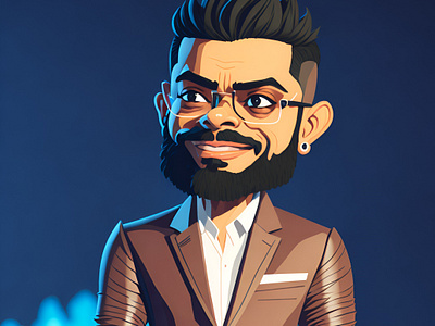 Virat Kohli Illustration 3d character design graphic design illustration person vector