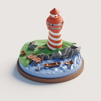 Lighthouse 🌊 3d blender de design graphic design nft