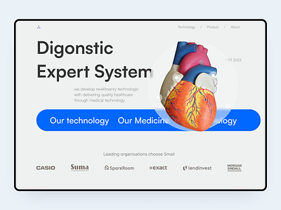 Healthcare Technology Landing Page medical landing page design mordern website design ui ui ux design