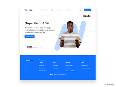 Catch Up Error 404 Page Design design ui ux